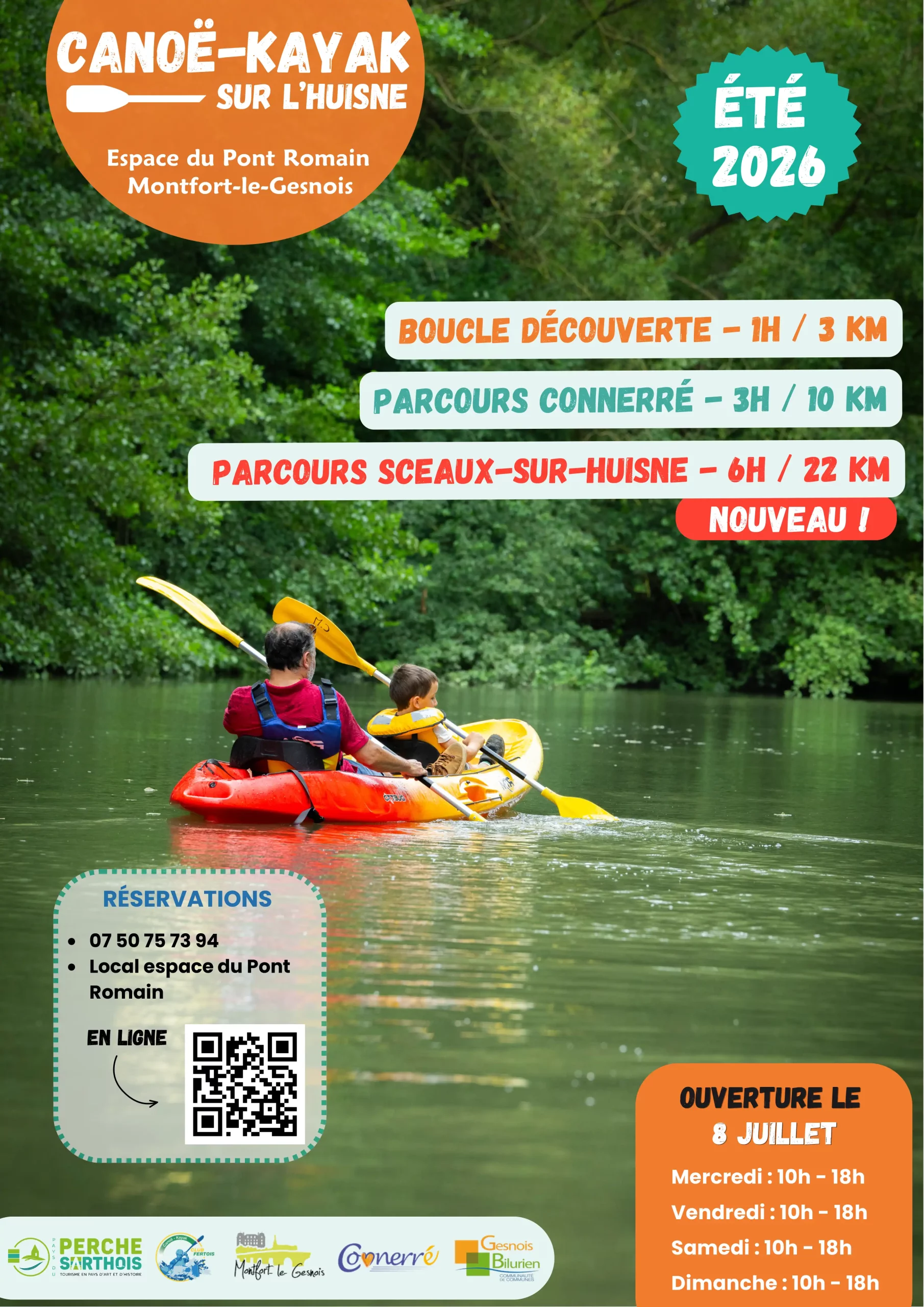 Ouverture de la base kayak Connerré / Montfort-le-Gesnois