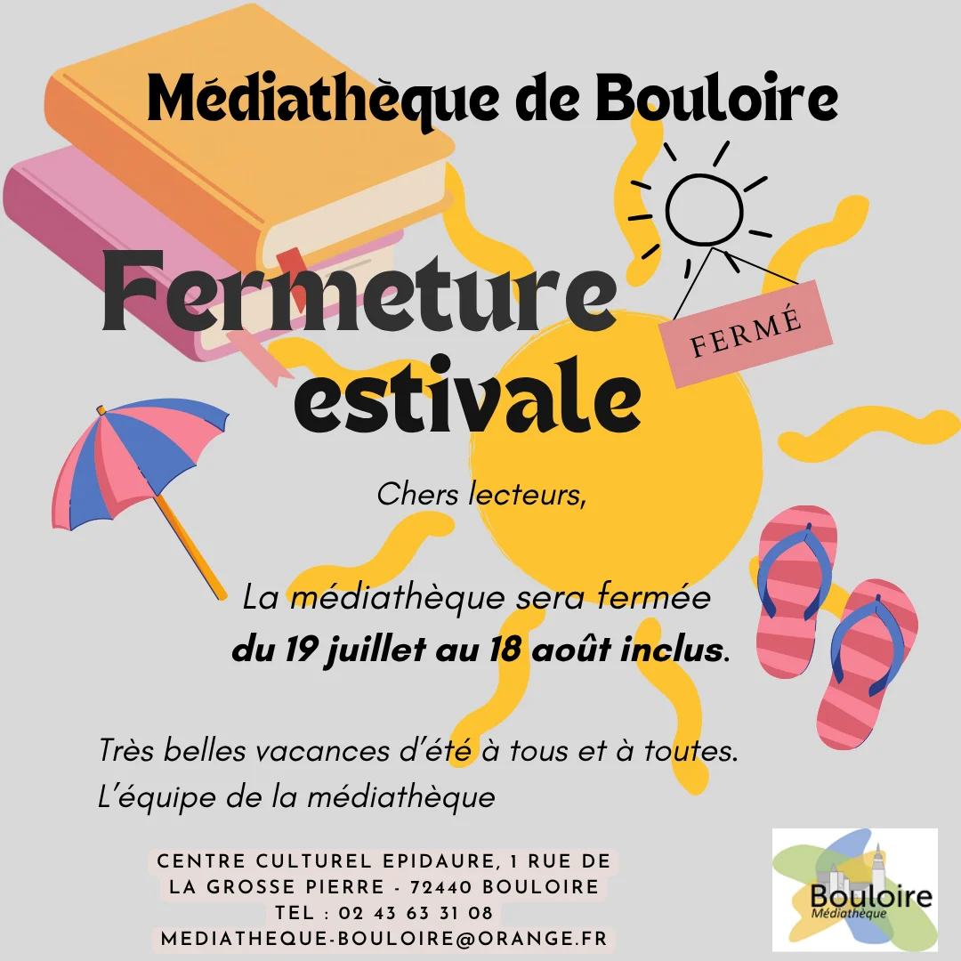 Médiathèque Bouloire_fermeture_estivale